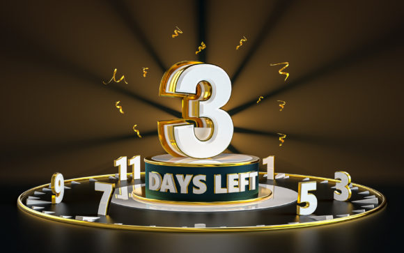 3 Days Left Promotional Background: A Bold Visual Asset
