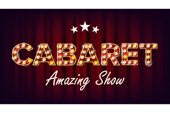 Cabaret Amazing Show Banner Vector