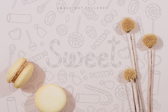 Macarons with Dry Flowers Mockup for Designers