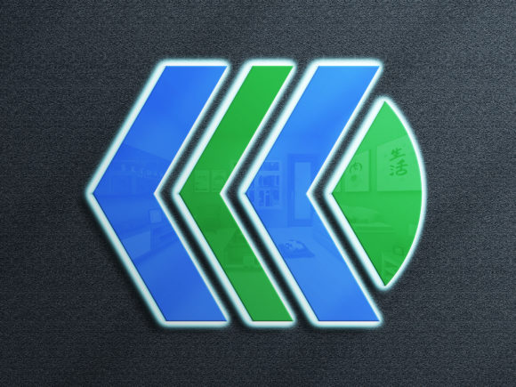 Naturalist Neon Reflection Logo Mockup
