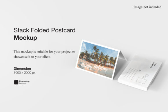 Stack Folded Postcard Mockup: A Professional Tool for Design Presentation