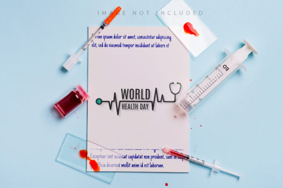 Syringes, Pills and Paper Mockup for Creators