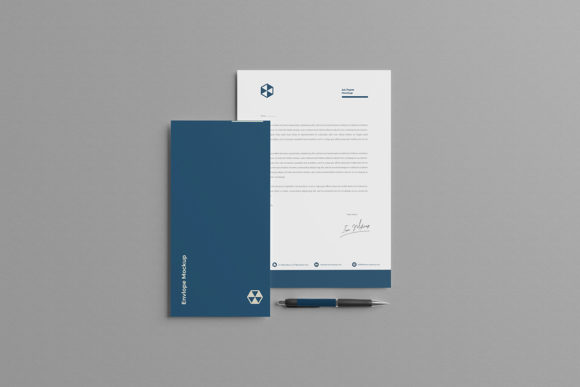 Top View Envelope and A4 Paper Mockup: Elevate Your Design Presentation